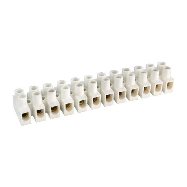 [107776EDH] Regleta blanca conexión eléctrica 6.0 mm2 Electro DH. Mod. 10.777/6