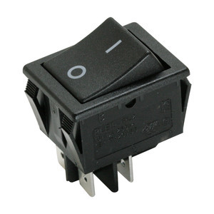 Interruptor bipolar pulsador 16A/250V Faston Color negro. Electro DH Mod. 11.405.P/N