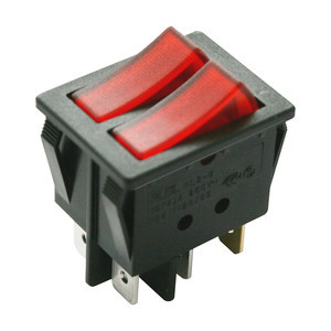 [11410ILLNRREDH] Interruptor unipolar doble tecla. Mod. 45037