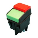 Interruptor 2 teclas verde / rojo ON / OFF 16A. Mod. 11.414.I/NRV