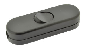 Interruptor bipolar pasante de 10A de color negro, contactos de plata Electro DH Mod. 11.562/N