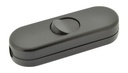 Interruptor bipolar pasante de 10A de color negro, contactos de plata Electro DH Mod. 11.562/N