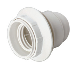 [12093BEDH] PORTALAMPARA E27 CON ROSCA Y ARANDELA 4A 250V BLANCO. Mod. 12.093/B