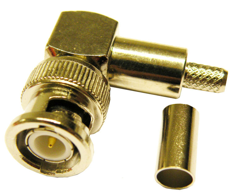 [1209ELG] BNC MACHO CRIMPAR, ACODADO RG-58