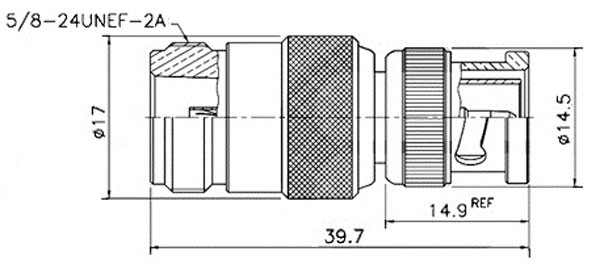 Adaptardor RF N HEMBRA a BNC MACHO. Mod. 1222