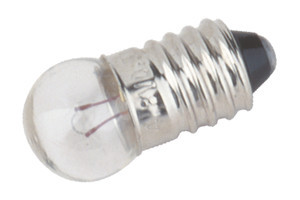 Bombilla de filamento E10 2.5V 0.3A. Electro DH. Mod. 12.352/2.5/0.3