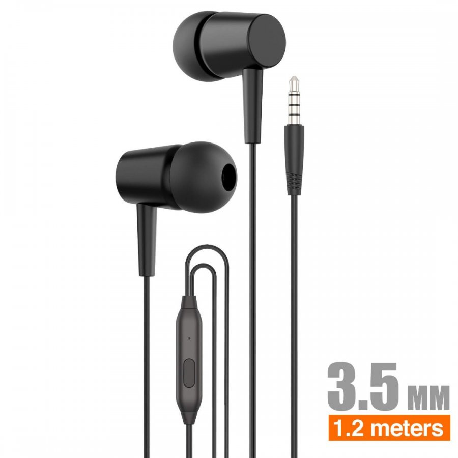 Auriculares con micrófono negro IDUSD. Mod. H16A