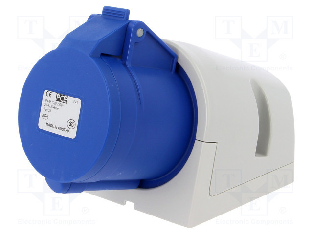 [23292FAM] Base superficie monofásica 2P+TT 32A. Mod. 123-6