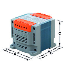 Transformador TKS 25VA IP20 230-400/12-24V. Mod. 125B12TKS