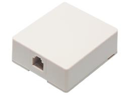 Caja modular telefónica salida lateral rj12 6P 6C Mod. 1260/6