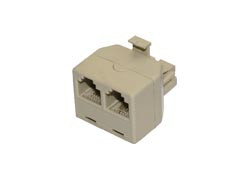 Adaptador modular telefónico rj45 con salida doble 8 P. 8 C. Mod. 1268/8