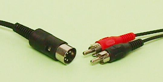 Conexión DIN 5P macho a RCA macho 1.5m. Mod. 1417