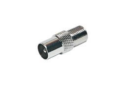 Conector Adaptador F Hembra a Macho TV. Mod. 1493