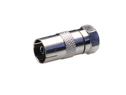 Conector Adaptador F Macho - Hembra TV. Mod. TV7000043