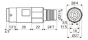 Conector speakon aéreo hembra 4 polos. Mod. 15.062/4