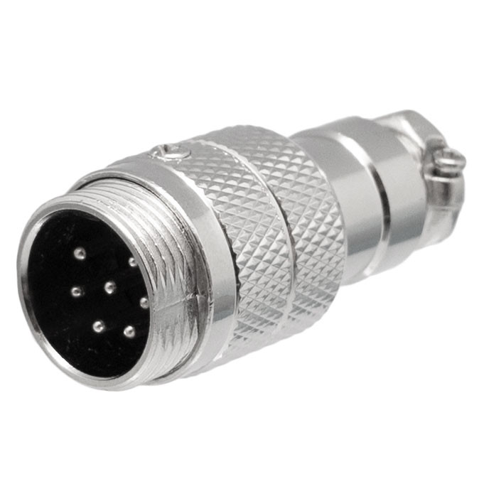 Conector micrófono aéreo macho 7 pin. Mod. 1549