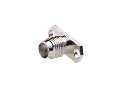 [3661] Conector SMA Hembra Soldable. Chasis Rectangular, Fijación a 2 tornillos. Aislante Teflón. Mod. 1614/2
