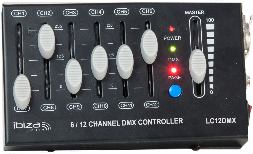 CONTROLADOR DMX DE 12 CANALES IBIZA LIGHT. MOD. LC12DMX