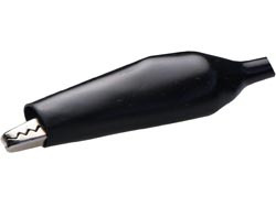 [1710N] Pinza cocodrilo pre-aislada de 55mm negra. Mod. BR7000072