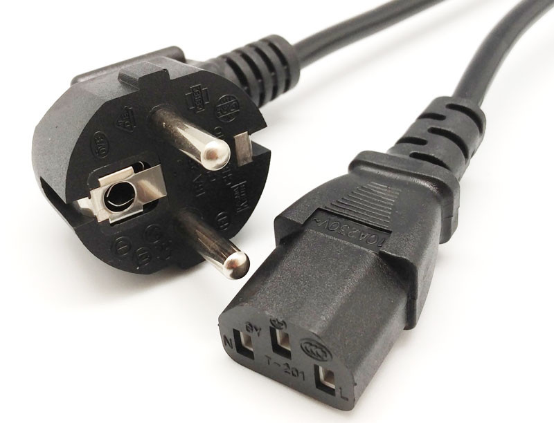 Cable alimentación schuko a IEC C13 hembra 3.0mts. Mod. PC186VDE3M