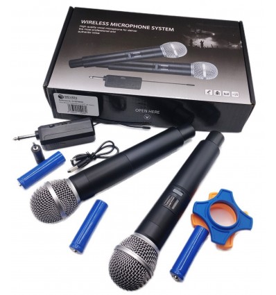 [SV210WMU] Kit 2 micrófonos Inalámbricos UHF recargable SEVEN. Mod. SV210WMU
