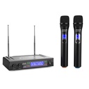 Kit 2 Micrófonos inalámbricos de mano + receptor doble VHF Audibax. Mod. Missouri 2000