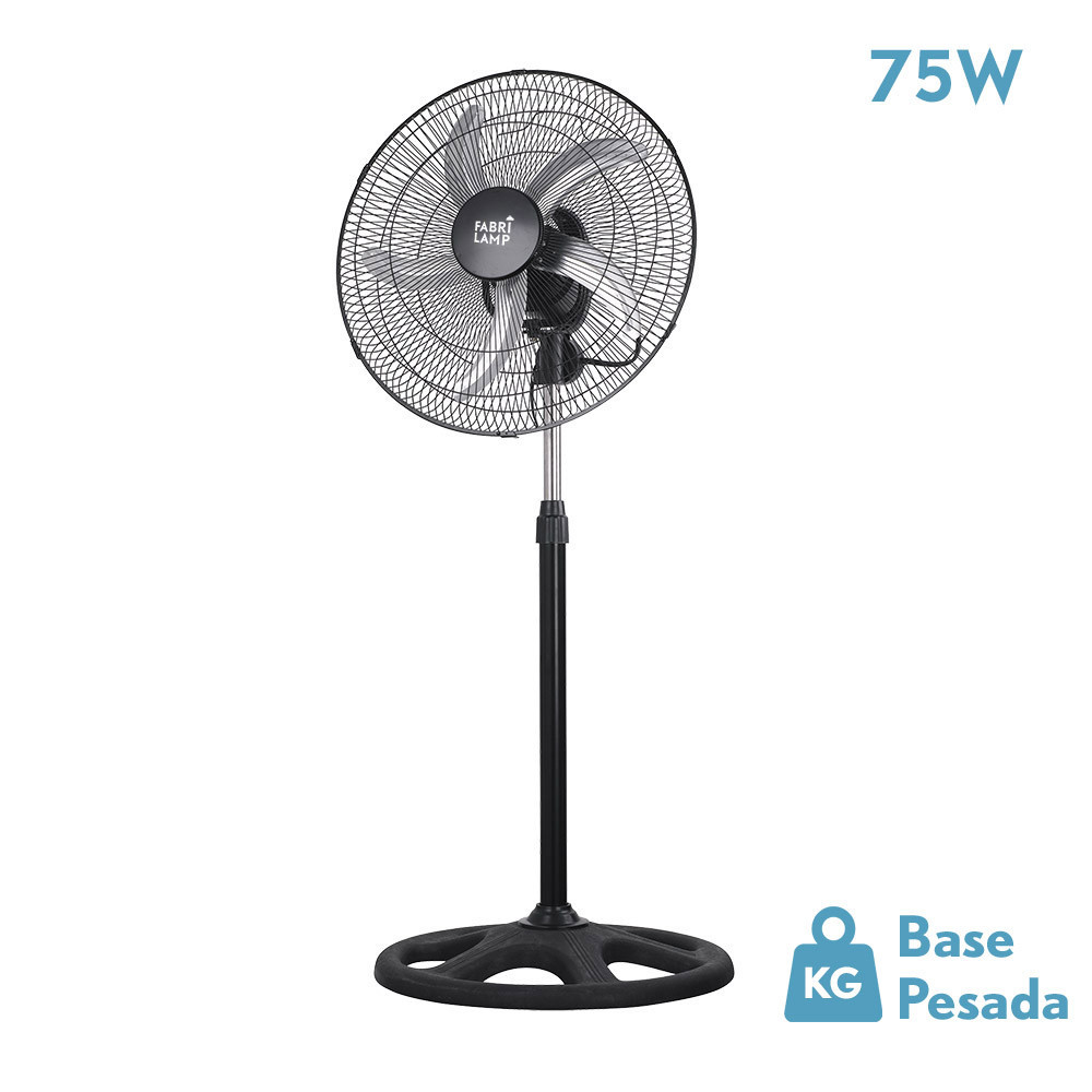 [183641009FAB] Ventilador pie 50cm 75W negro Reforzado. Mod. 183641009