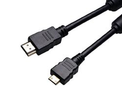 Conexión HDMI macho 19P TIPO A - mini HDMI macho 19P tipo C con ferritas. 2 metros. Mod. 1854