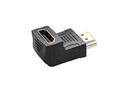 Adaptador HDMI macho-hembra acodado 90º vertical abajo 19P tipo A. Mod CON148