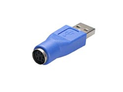 Adaptador USB Macho A - Mini-Din Hembra 6 contactos.