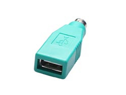 Adaptador USB Hembra A - Mini-Din Macho 6 contactos.