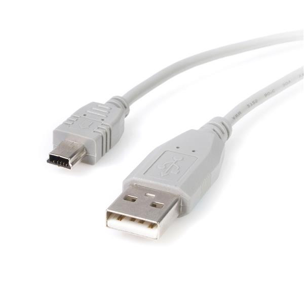 Conexión USB macho A - mini USB macho 5p A. Mod. 1996-D