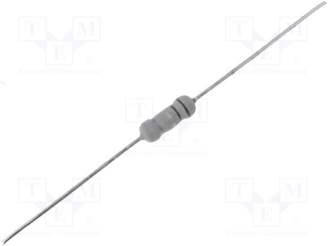 Resistencia metal THT 220mΩ 1W ±5% Ø4x10mm. Mod. R1W0.22