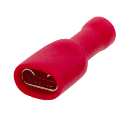 Terminal faston hembra 4.8mm complemente aislado rojo. Mod. 2040147