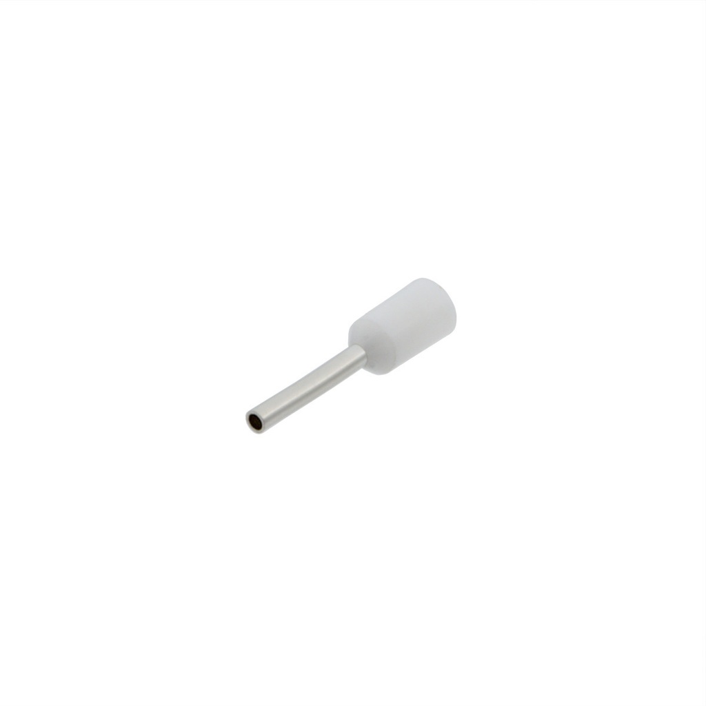 Puntera aislada para cable 0.5mm2 8mm blanca. Mod. 2040159