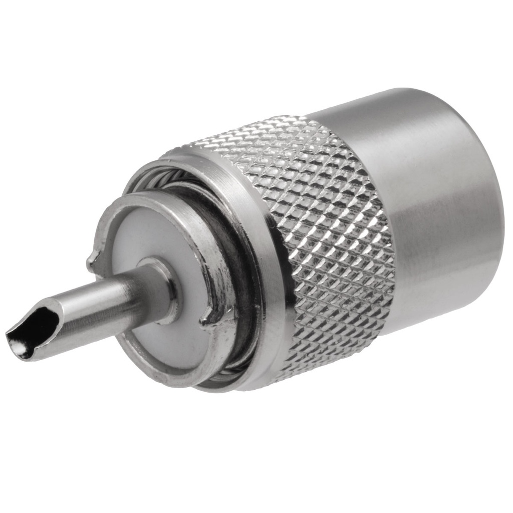 Conector UHF PL macho roscar RG-213 PTFE. Mod. 1806