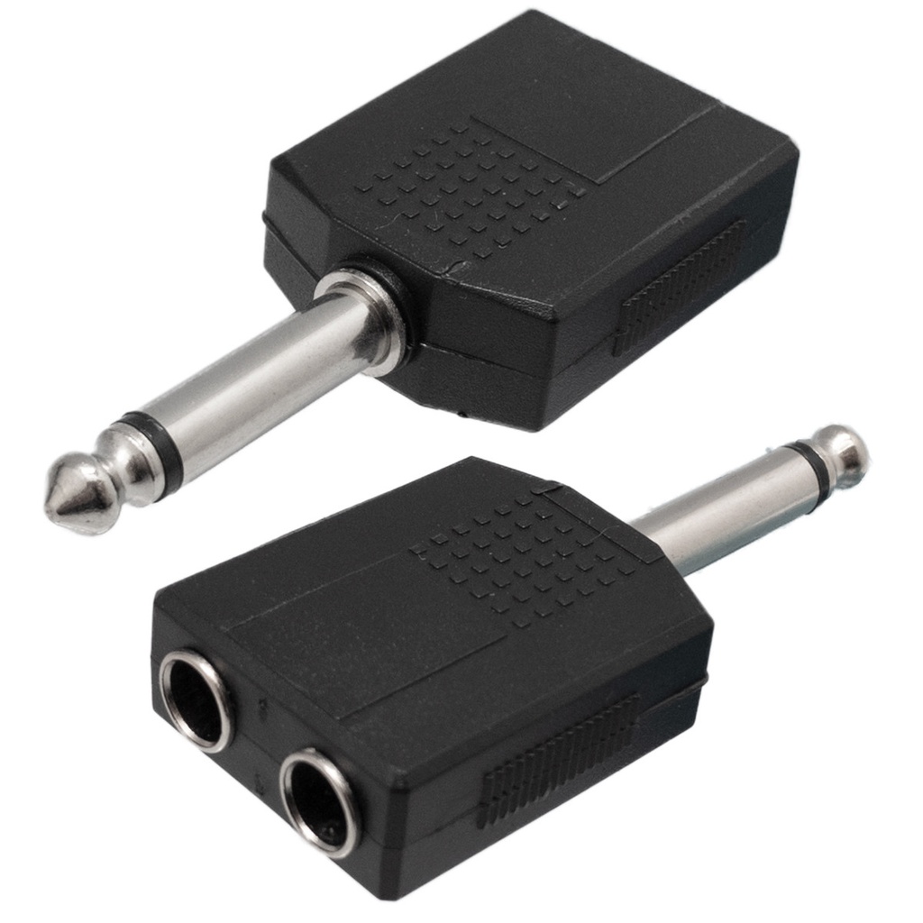 [2133ELG] Adaptador Jack mono 6.3mm a 2xJack mono hembra. Mod. 2133