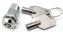 INTERRUPTOR DE CERRADURA MINI OFF-ON, CON DOS LLAVES, 125V. 1A (250V. 0.5A)