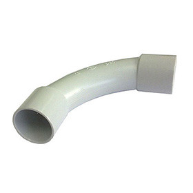Manguito unión curvado 90 PVC M20 gris. CSR20
