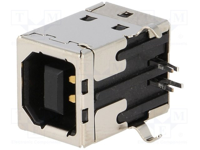 Conector hembra USB B PCB THT 4 PIN angular 90°. Mod. 2411-03