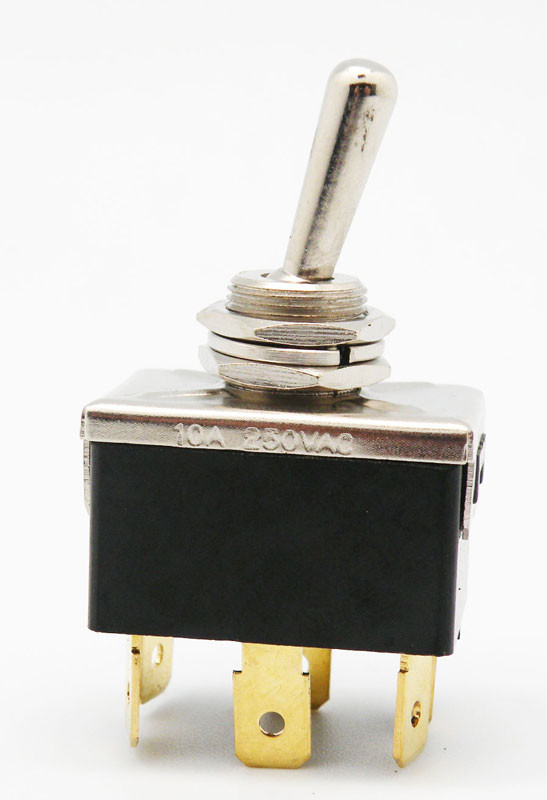 [2472ELG] Interruptor 6 patillas 3 pociones con retorno (ON)- OFF-(ON) faston. Mod. 2472