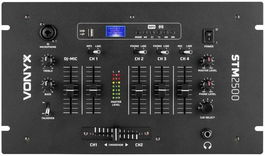 [STM2500] Mesa de mezcla 5 canales USB bluetooth MP3 Vonyx. Mod. STM2500