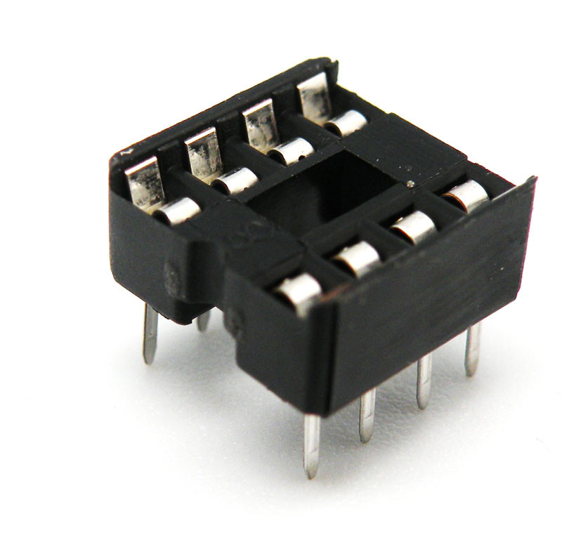Zócalo para circuito impreso 8patillas paso 2.54mm. Mod. ICVT8P