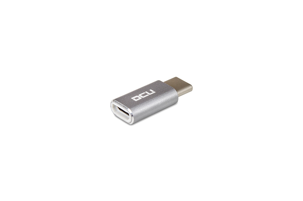 Adaptador USB C - micro USB gris aluminio DCU. Mod. 30402025