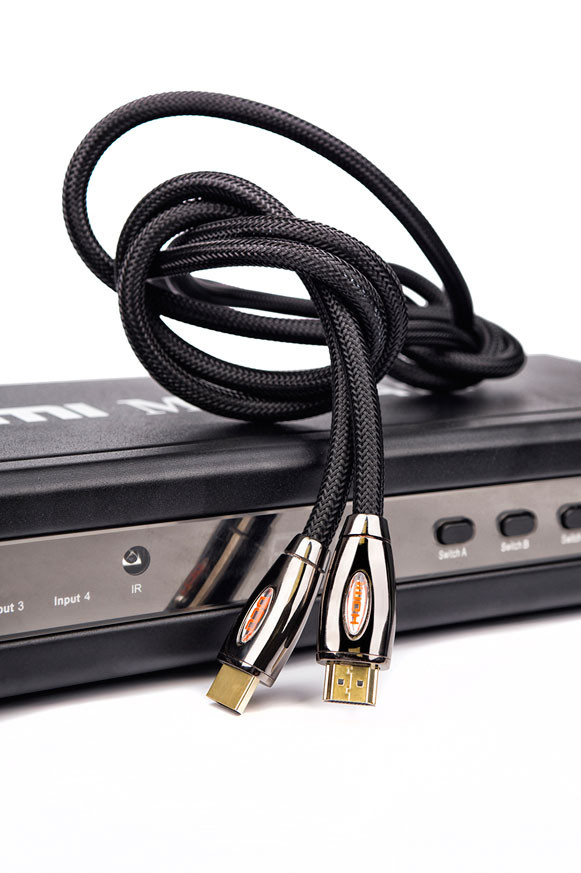 Conexión HDMI a HDMI Macho-Macho Metal 1 metro Premium 2.0. Mod. 30501025