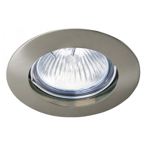 Aro empotrable aluminio fijo redondo 50 mm Niquel. Mod. 306NK
