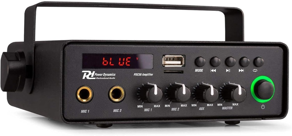 [PDC30] Amplificador Bluetooth USB FM 30W 12V/220V Power Dynamics. Mod. PDC30