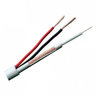 Cable Coaxial RG-59 + 2x0.75mm² Blanco. Mod. 3306