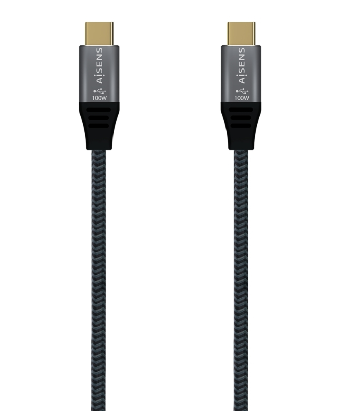 [A1070671DMI] Cable USB C 2.0 Aluminio 5A 100W E-Mark Gris, 1.0M. Mod. A1070671