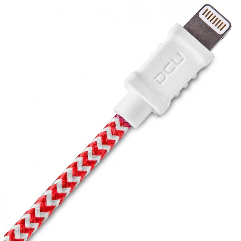 CONEXIÓN IPHONE USB LIGHTNING ROJO / BLANCO 1m DCU